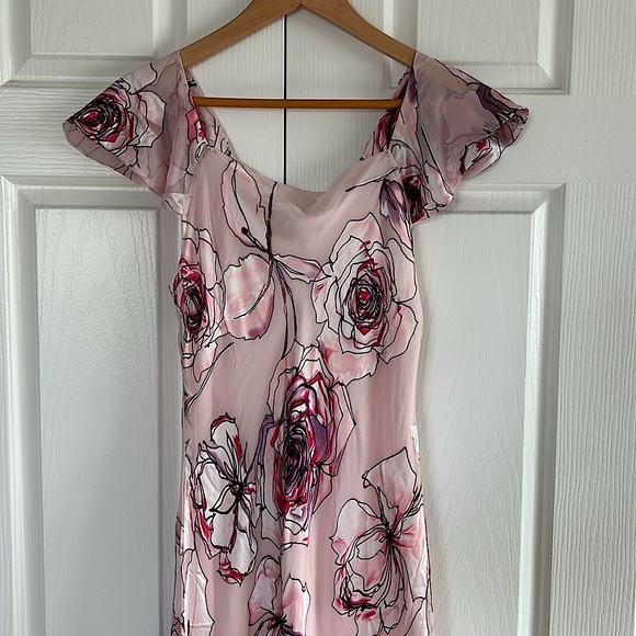 Jacques Vert NWT Ruby Rose Floral Silk Maxi Dress **Size 12/US Size 10** 🌸🌸 - Picture 6 of 8